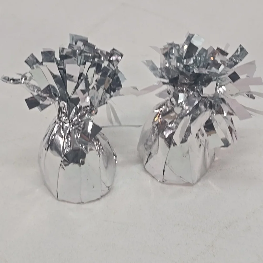 Foil Metallic Balloon Weights Party Decor 2 Pieces